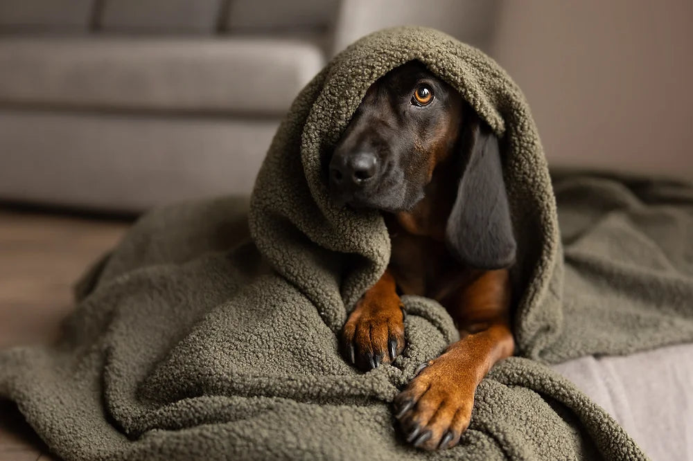 Oversize Hundedecke aus Teddy Grün