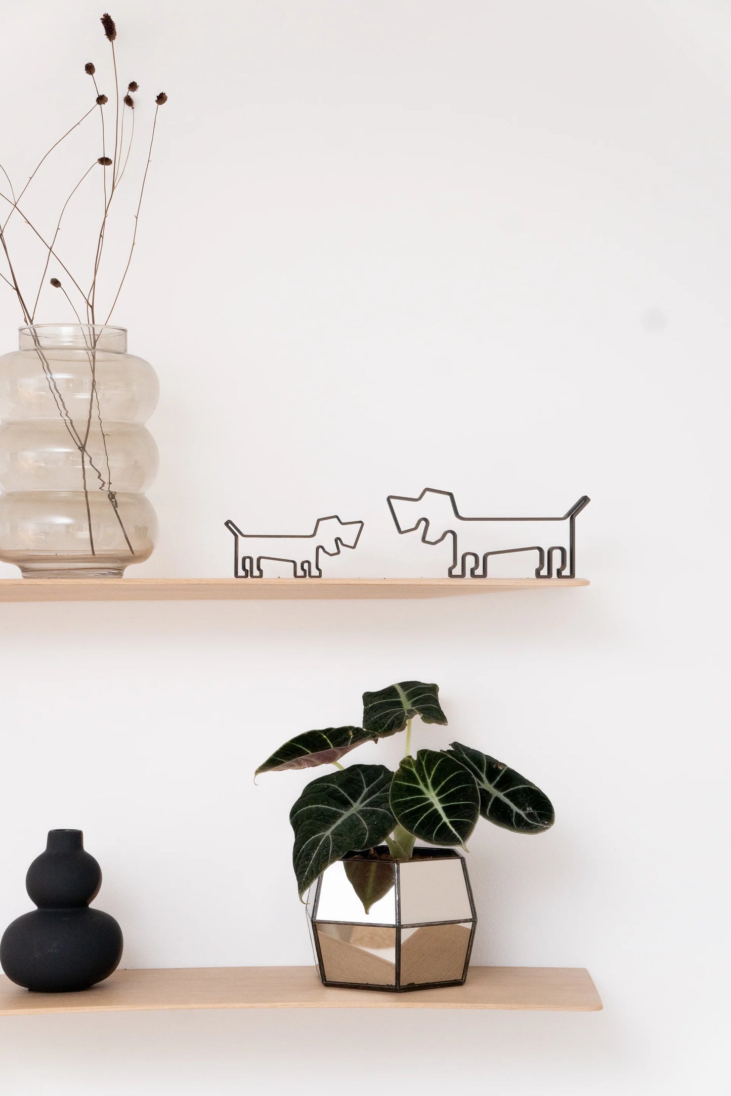 Design-Dackel (3D-Druck) in metallic