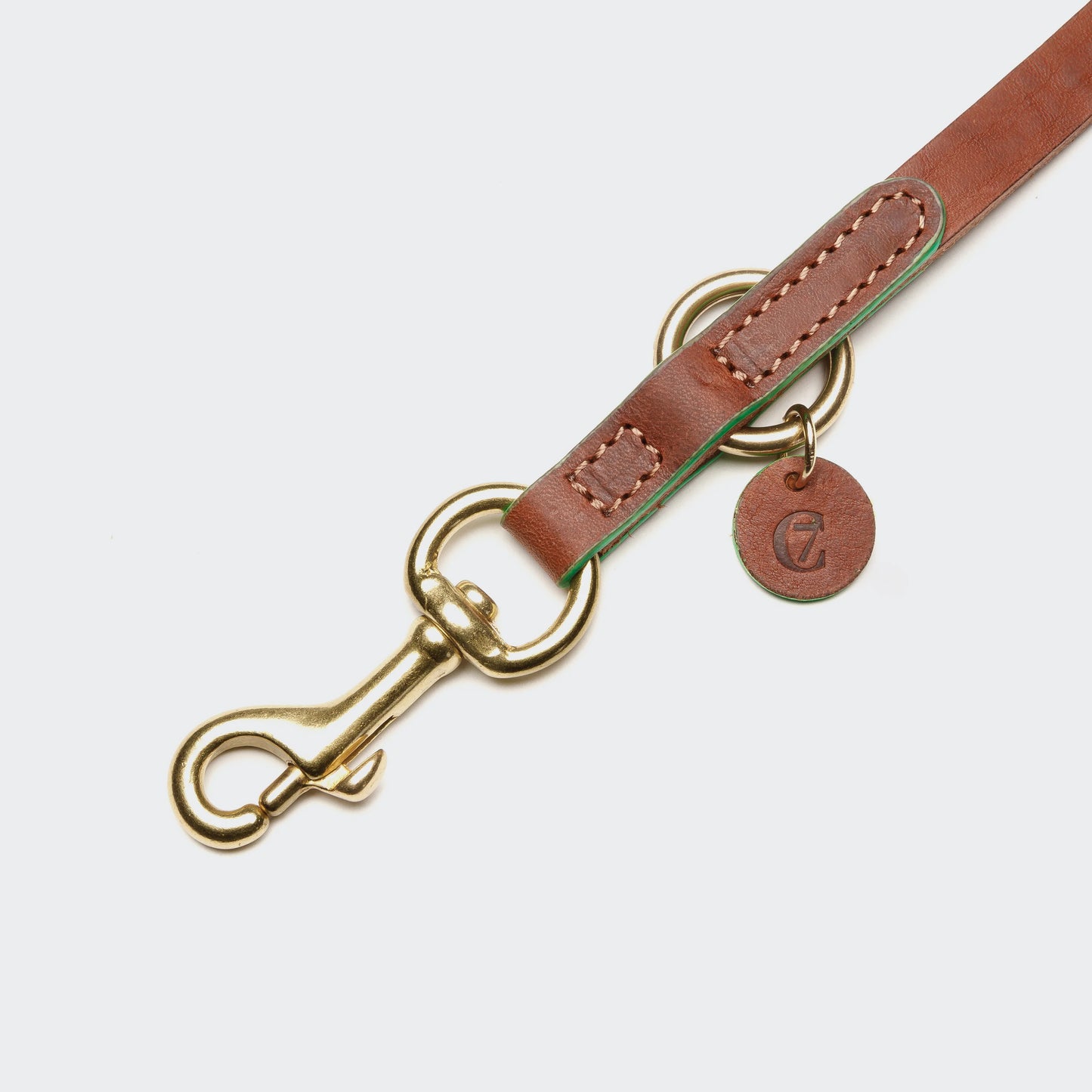 Hundeleine Prince Park Cognac/Green