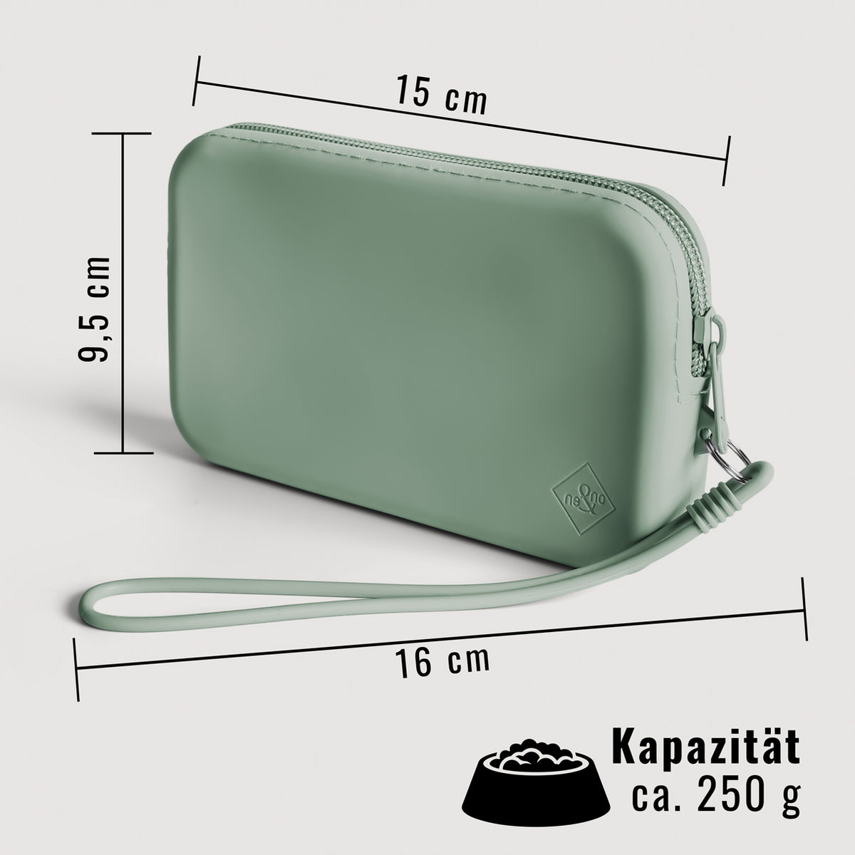 Leckerlitasche aus Silikon - Sage Green