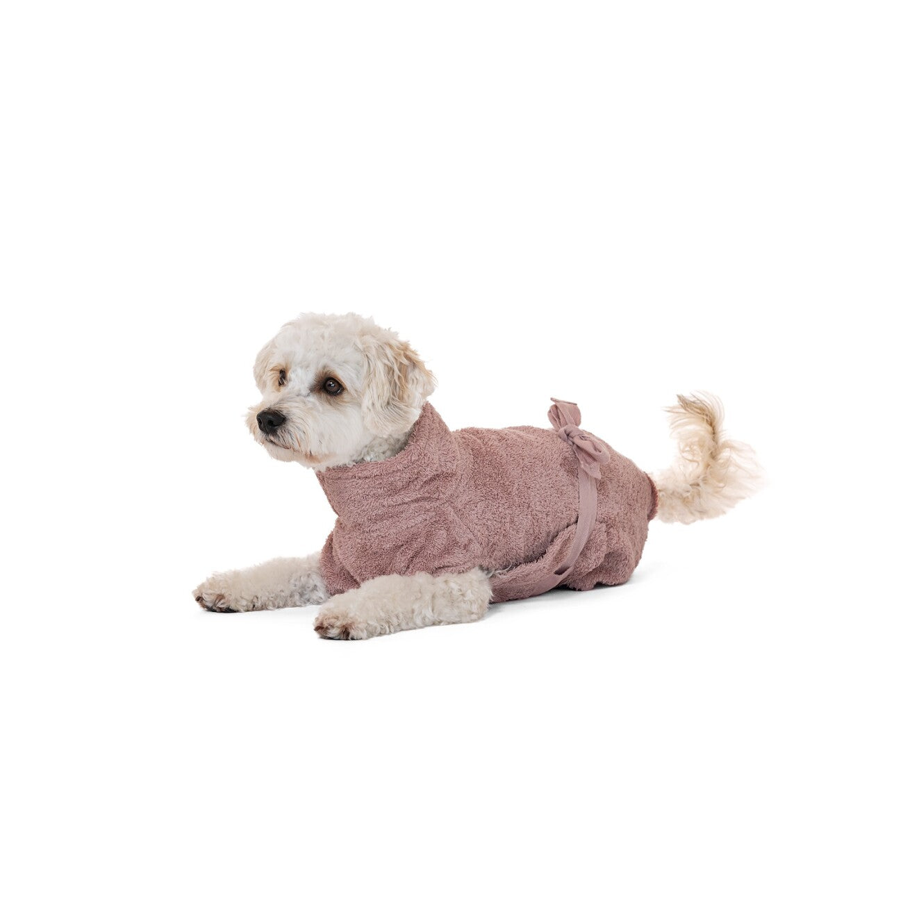Hundebademantel aus Bio-Baumwolle Pink Berry