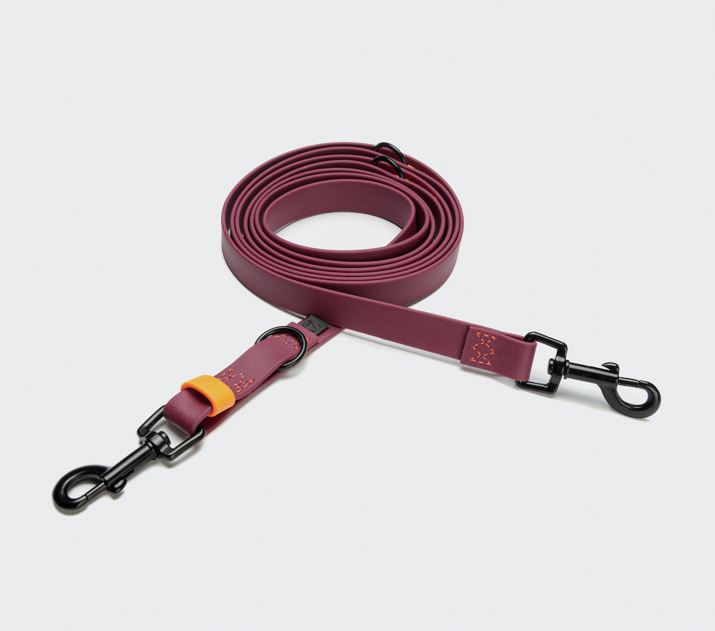 Hundeleine verstellbar BioThane Ipanema Magenta-Orange