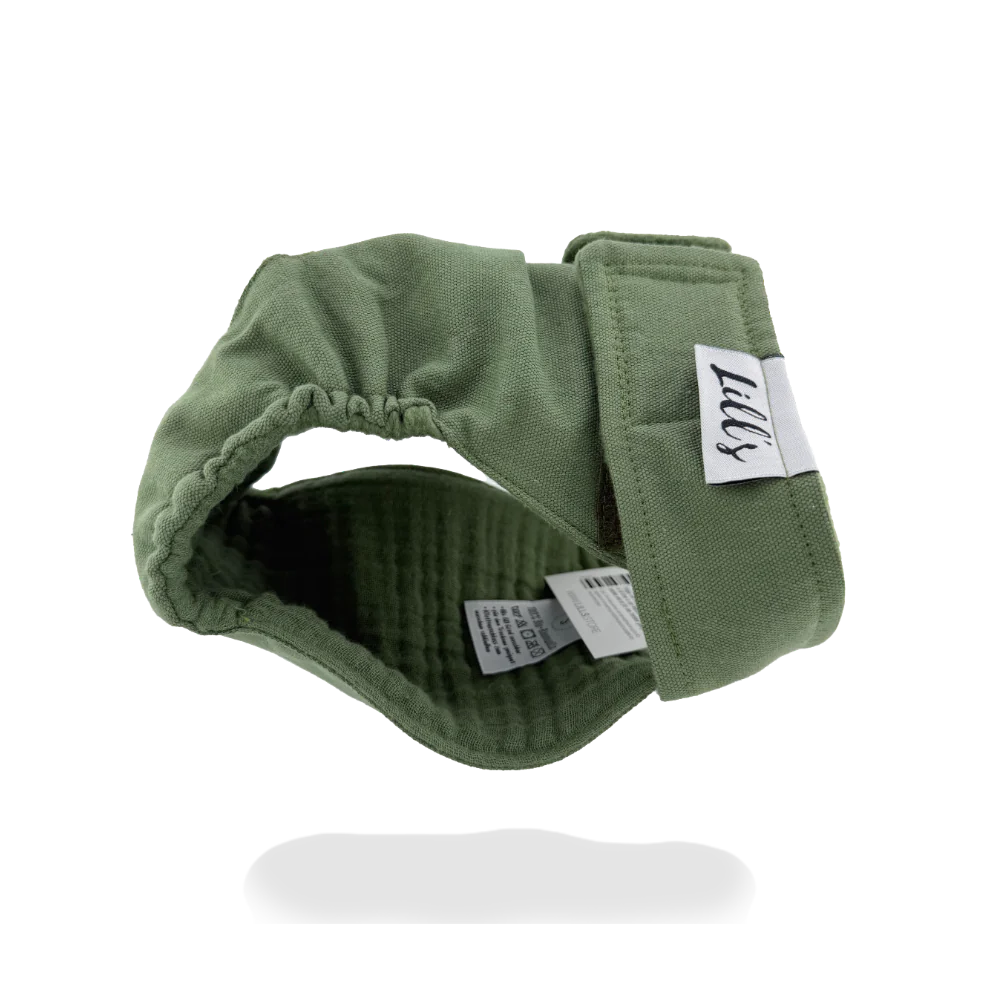 Läufigkeitshosen aus Bio-Baumwolle „Lou“ Olive