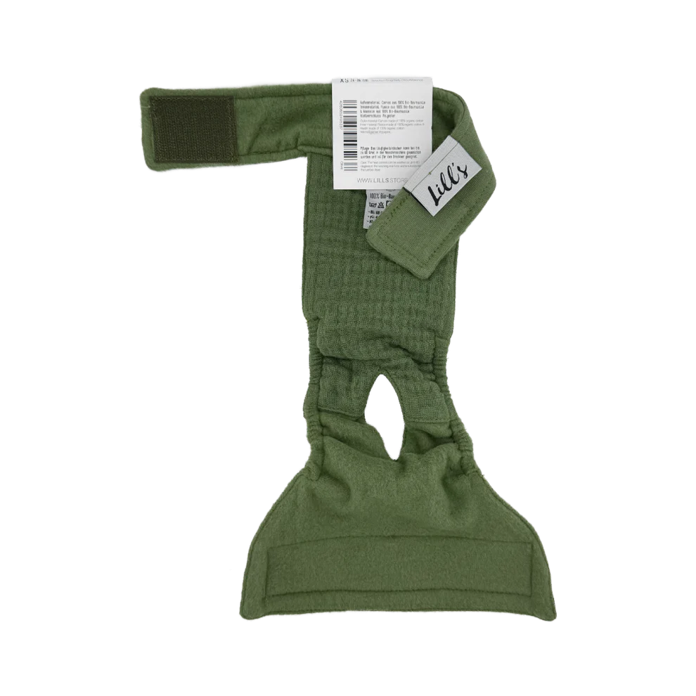 Läufigkeitshosen aus Bio-Baumwolle „Lou“ Olive