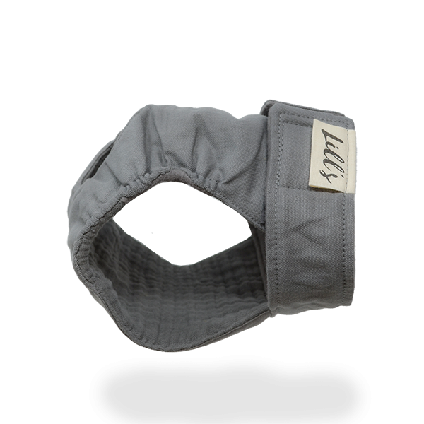 Läufigkeitshosen aus Bio-Baumwolle „Lou“ Stone Grey