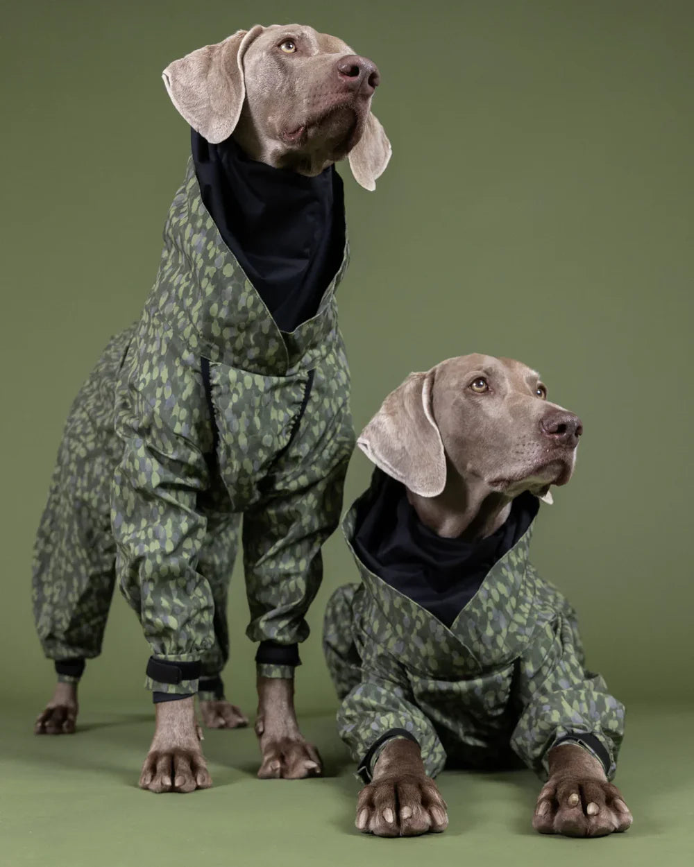 Reflektierender Regenoverall Green