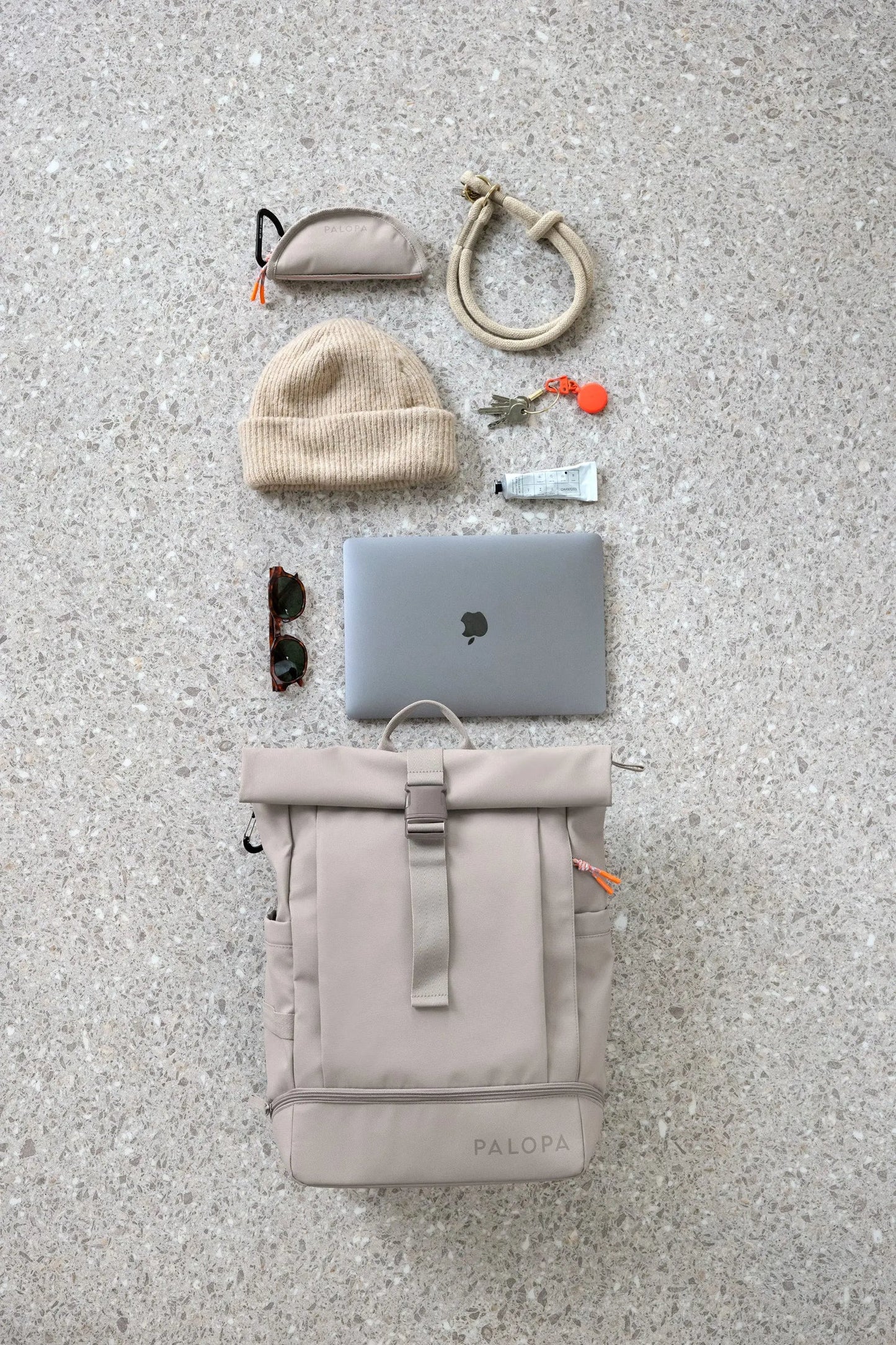 Rolltop Rucksack - Yoska, Taupe