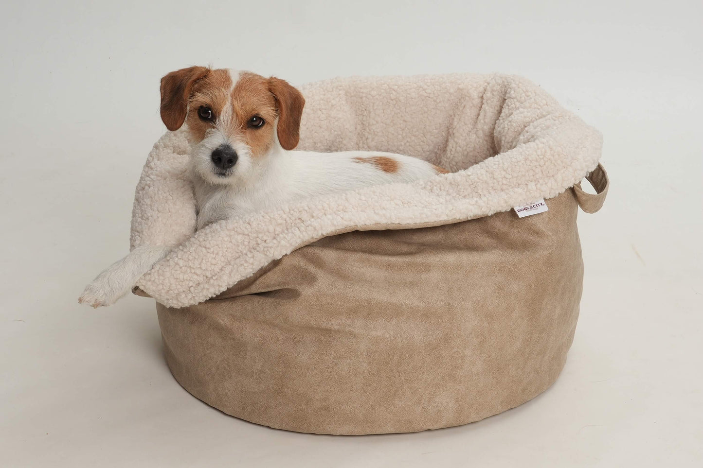 Hundekörbchen Shopper Little Basket Saddle gravel