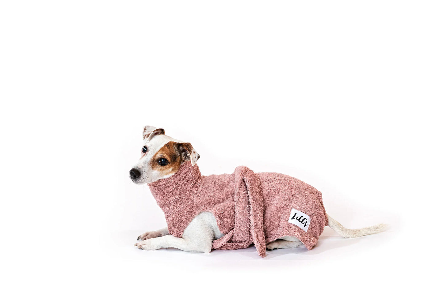 Hundebademantel aus Bio-Baumwolle Pink Berry
