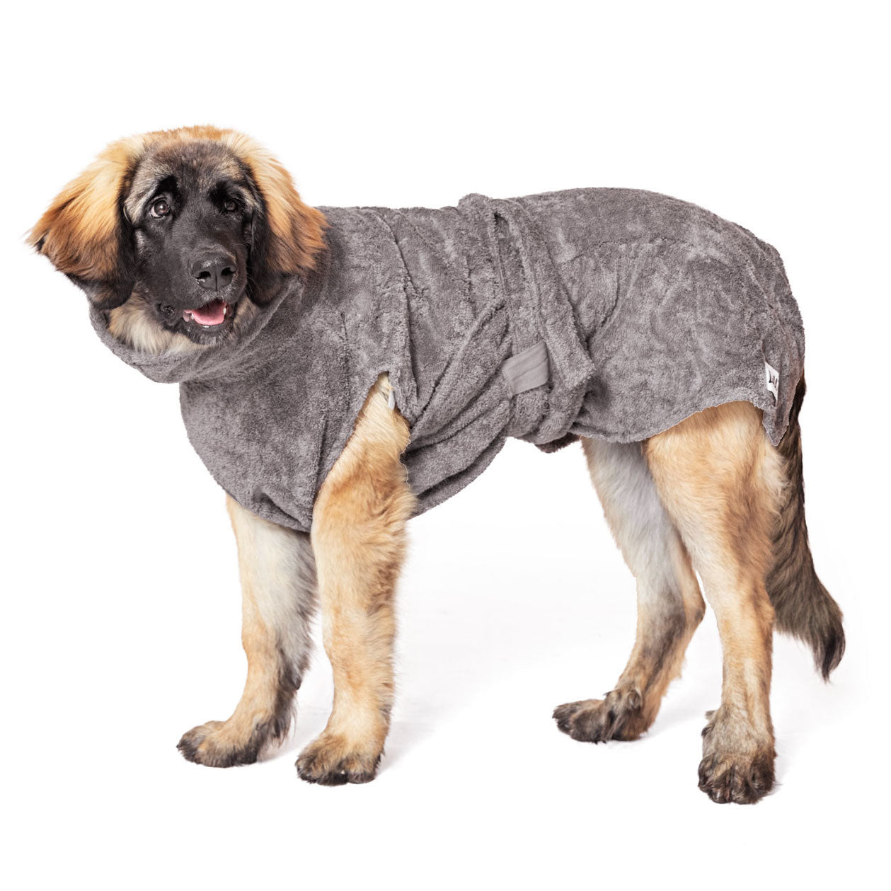 Hundebademantel aus Bio-Baumwolle "Stone Grey"