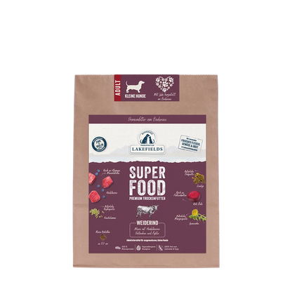Trockenfutter Superfood Rind - für kleine Hunde