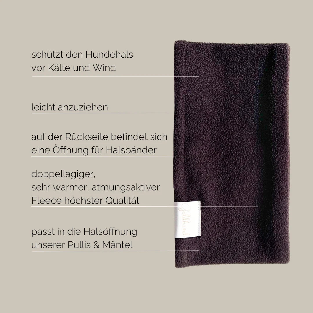 Teddy dog ​​loop scarf, taupe 