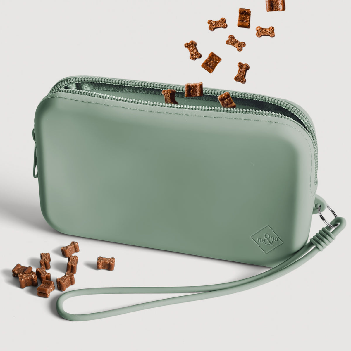 Leckerlitasche aus Silikon - Sage Green