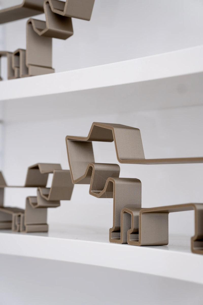 Design-Dackel (3D-Druck) in metallic