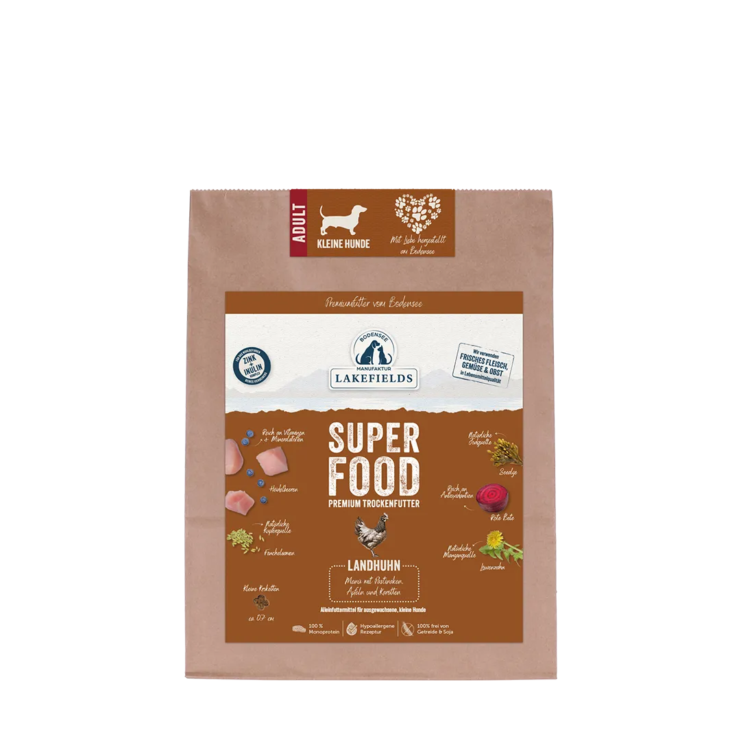 Trockenfutter Superfood Huhn - für kleine Hunde