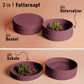 Silikon-Futternapf mit Deckel in aubergine