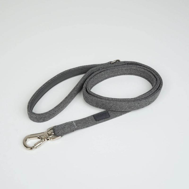 Elma dog leash in dusty blue