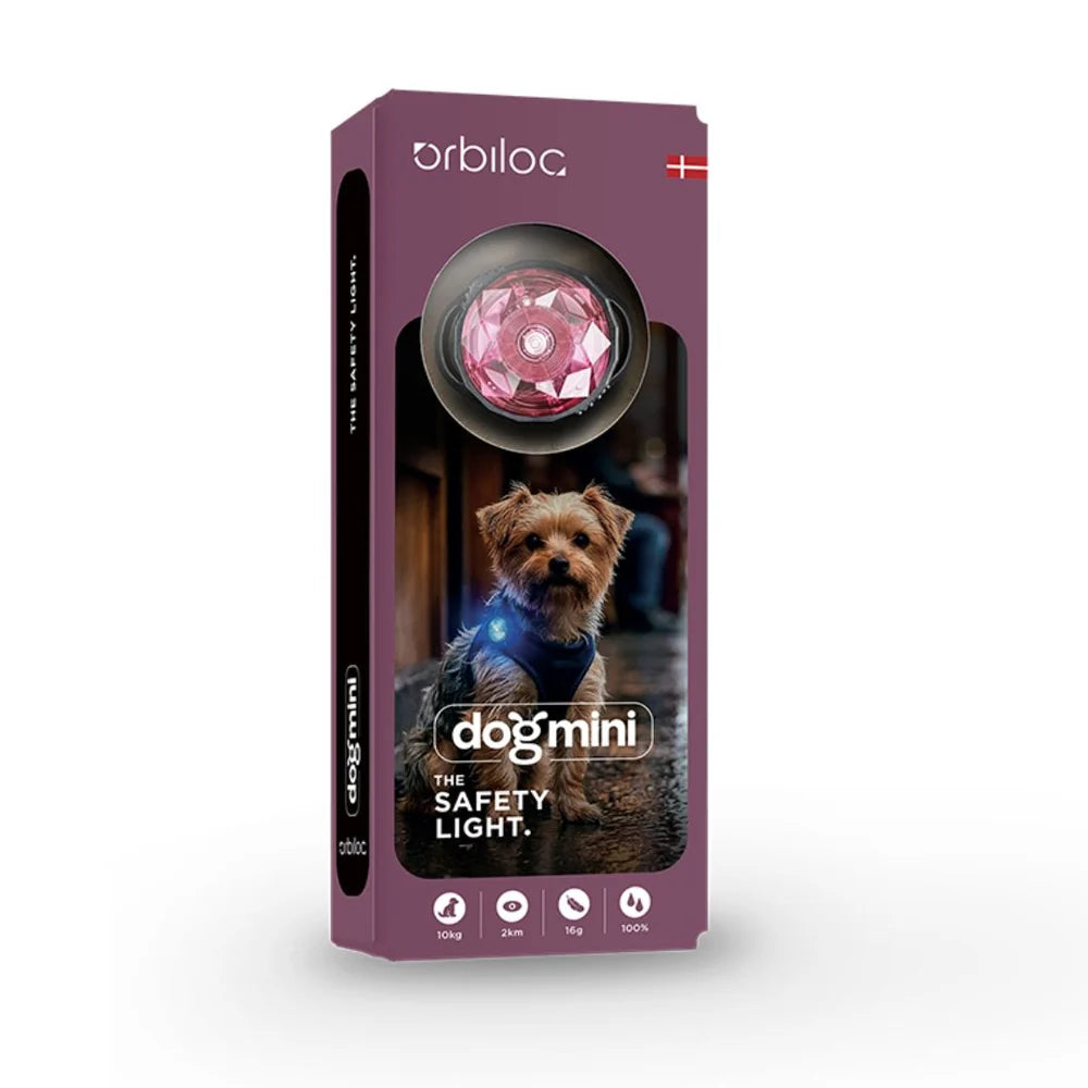 Orbiloc Dog Mini safety light blossom