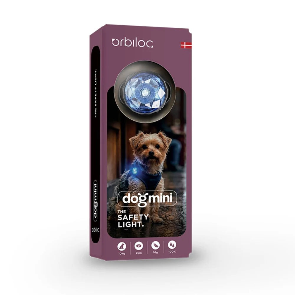 Orbiloc Dog Mini safety light sky blue