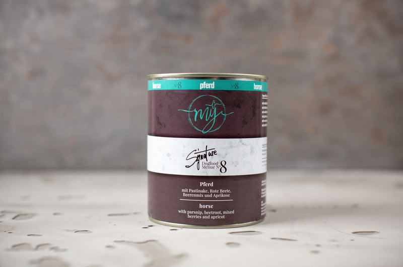 Nassfutter No8: Pferd. Pastinake. Rote Beete. Beeren. Aprikose