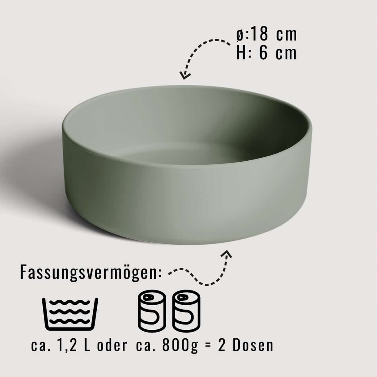 Silikon-Futternapf in sage green