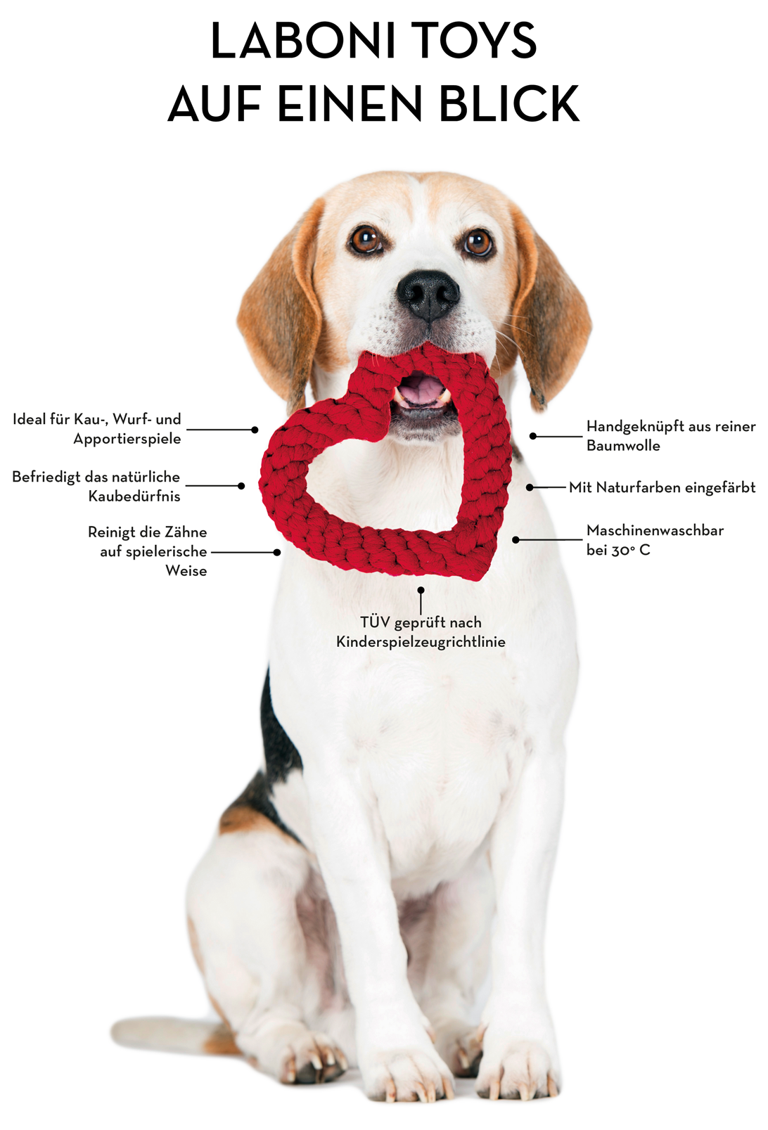 Hundespielzeug Hertha Heart