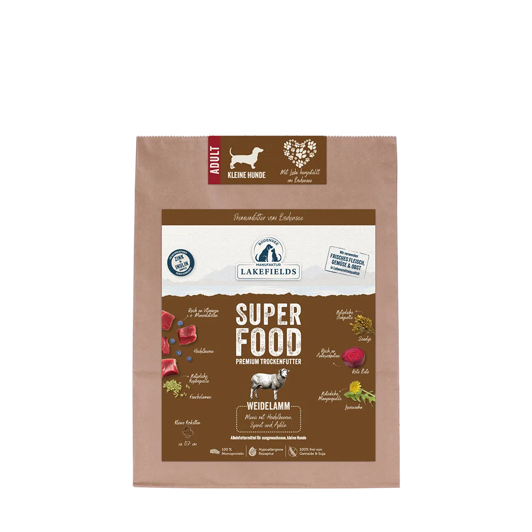 Trockenfutter Superfood Lamm - für kleine Hunde