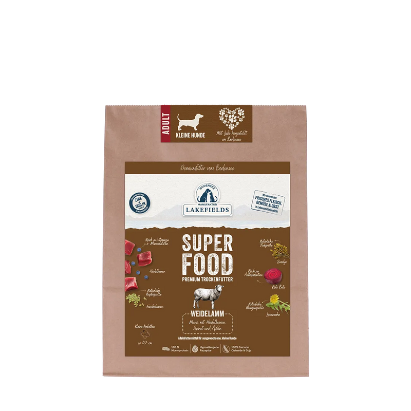 Trockenfutter Superfood Lamm - für kleine Hunde