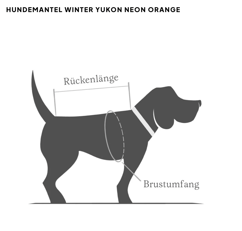 Hundemantel Winter Yukon Neon Orange