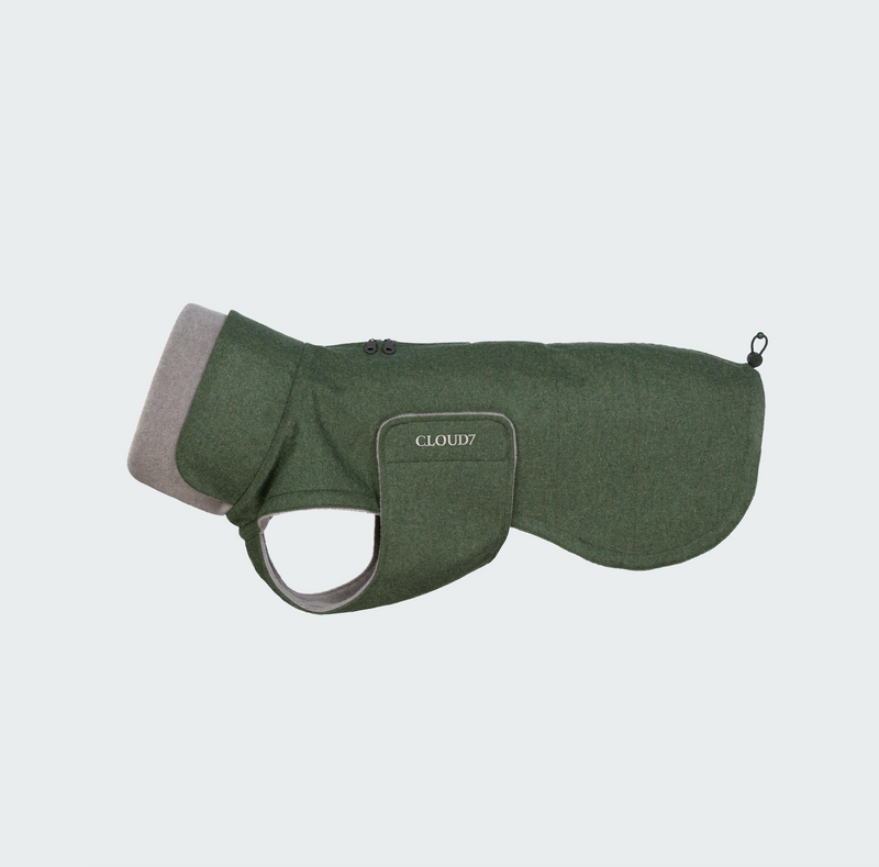 Hundemantel Brooklyn Long Flanell Fern Green
