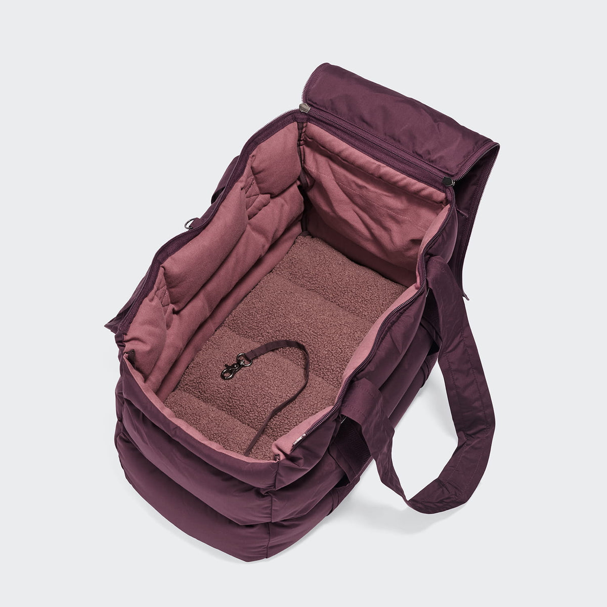 Hundetasche Montreal Aubergine mit Schultergurt