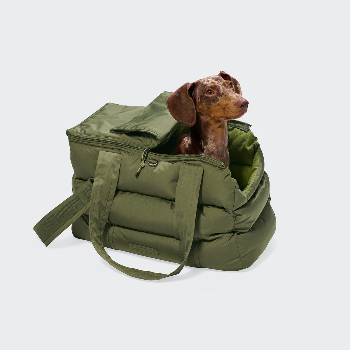 Hundetasche Montreal 2.0 Light Olive mit Schultergurt