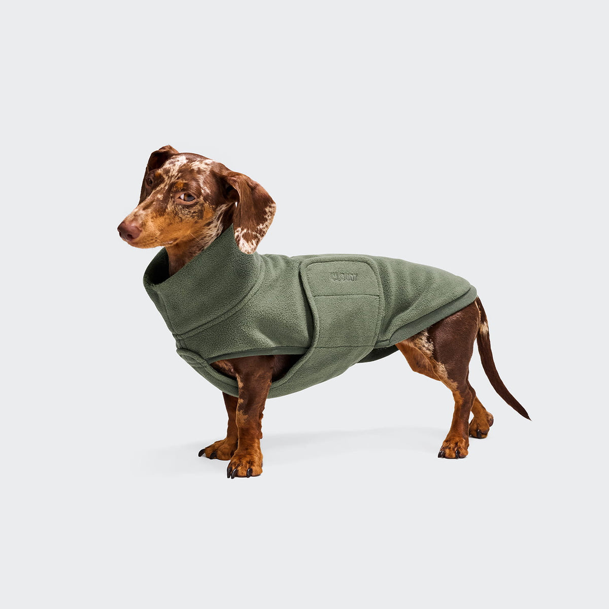 Hundepullover Dackel Fleece Derby 2.0 Khaki