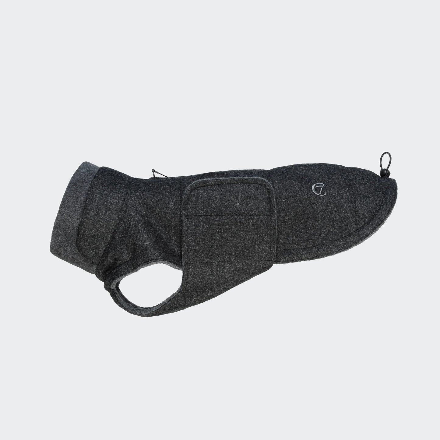 Hundemantel Brooklyn Dackel Flanell Anthra