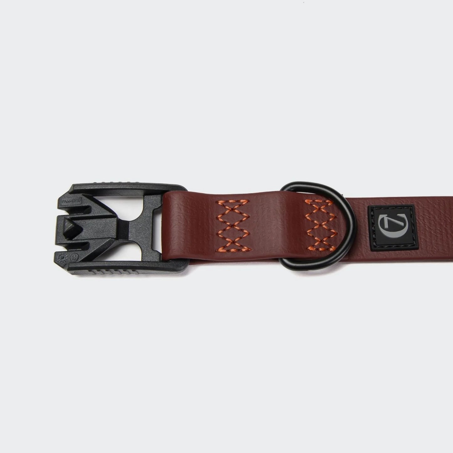 Hundehalsband BioThane Ipanema Dark Aubergine und Neon Orange