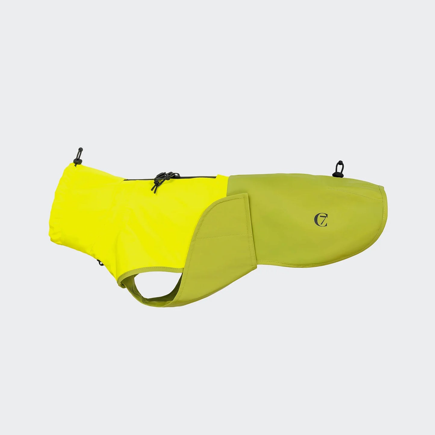 Hunderegenmantel Dackel AKTIV Neon Green/Light Olive