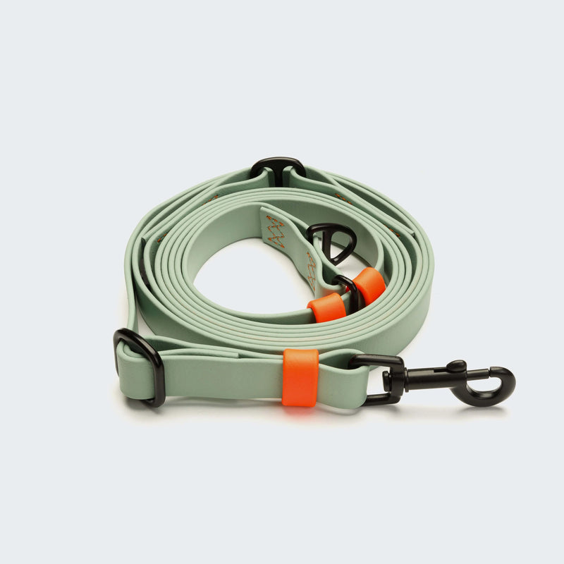 Freihandleine BioThane Ipanema Mint-Neon Orange