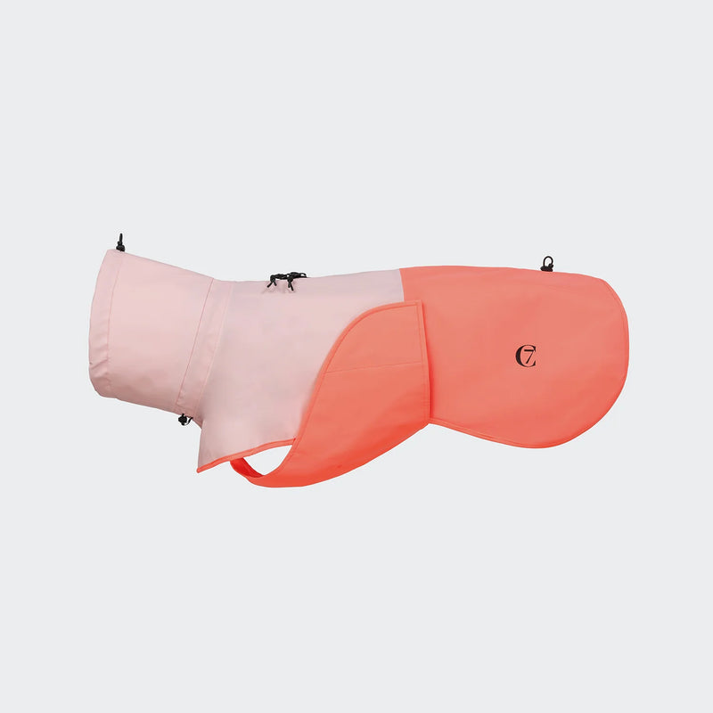 Hunderegenmantel AKTIV Peach / Neon Pink