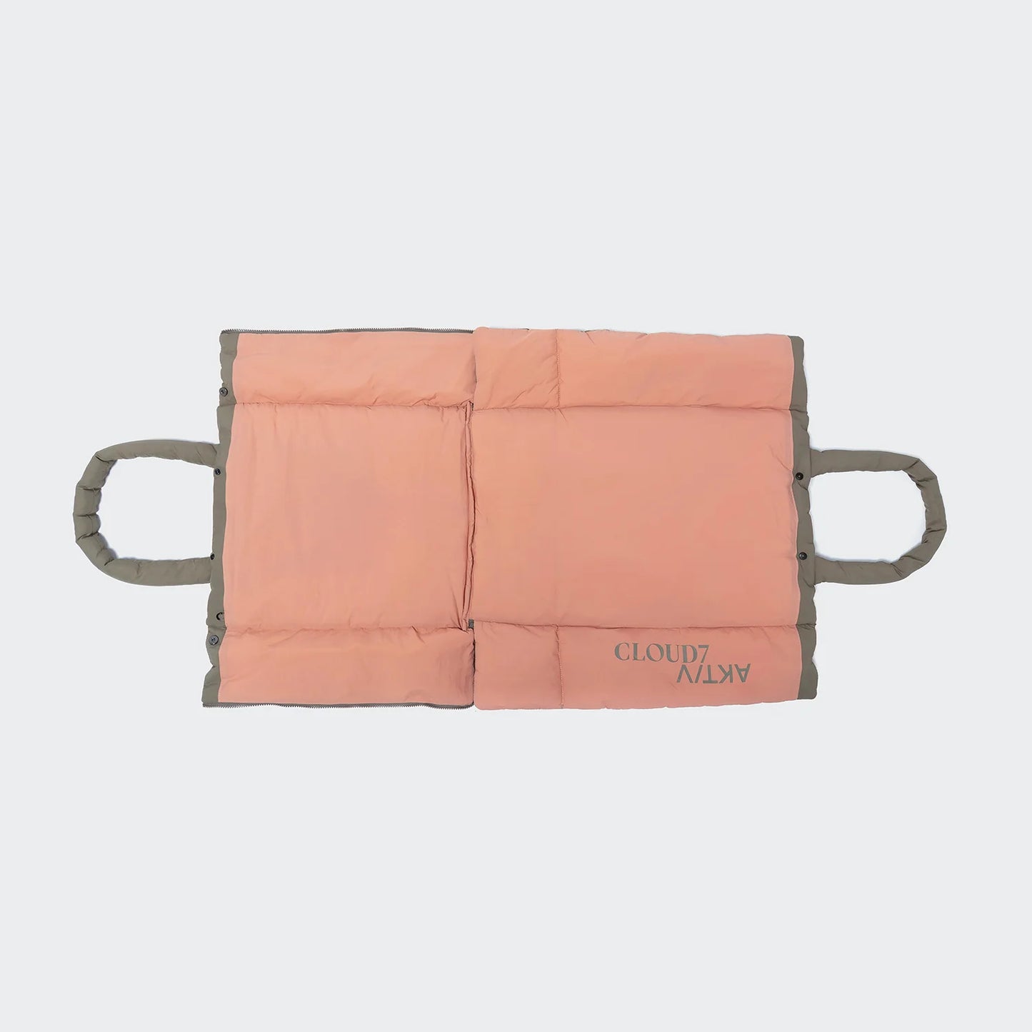 Hundereisebett & Tote Bag AKTIV Puffer Khaki/Peach