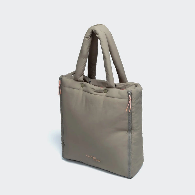 Hundereisebett & Tote Bag AKTIV Puffer Khaki/Peach