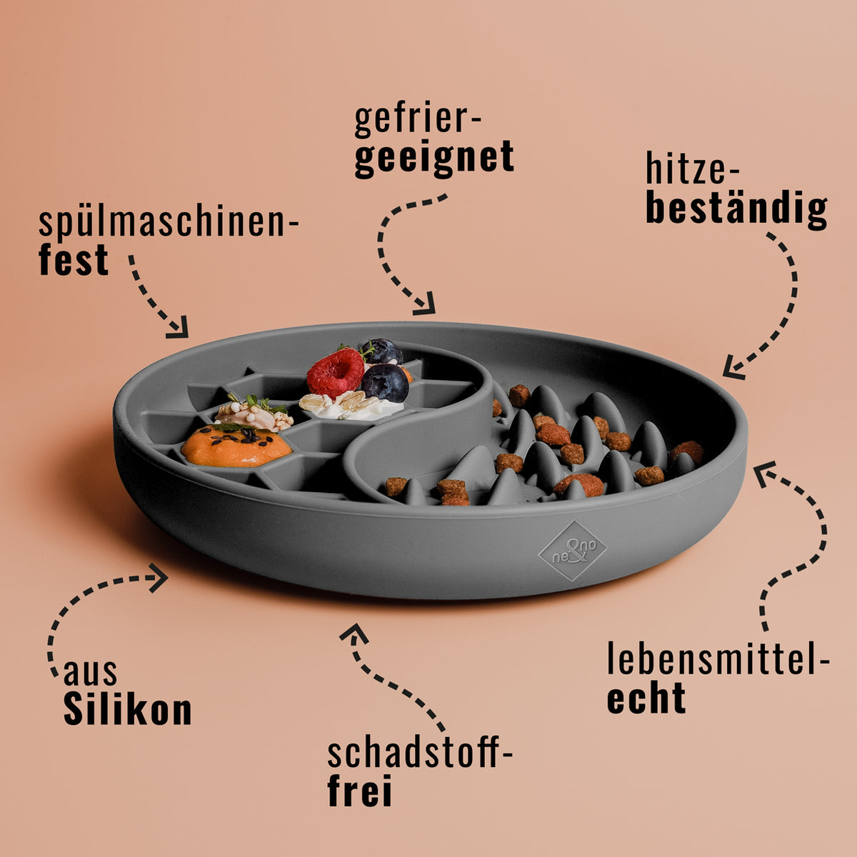 Anti-Schlingnapf in Graphit Grey