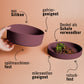 Silikon-Futternapf mit Deckel in aubergine