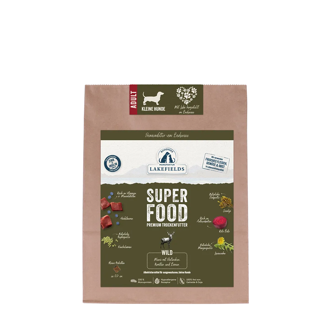 Trockenfutter Superfood Wild - für kleine Hunde