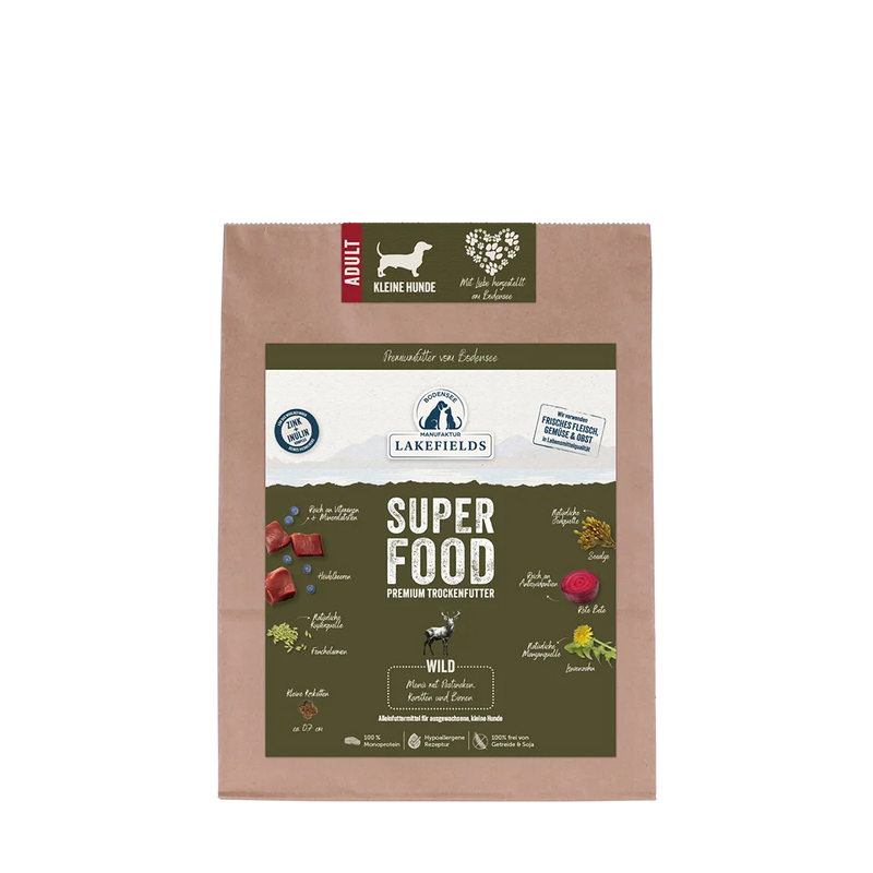 Trockenfutter Superfood Wild - für kleine Hunde