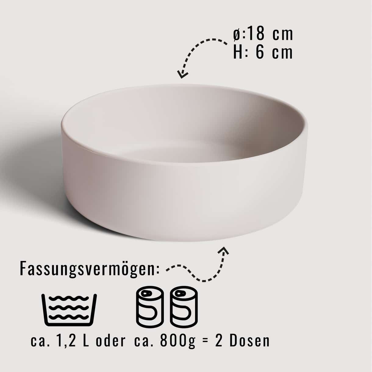 Silikon-Futternapf in stone grey