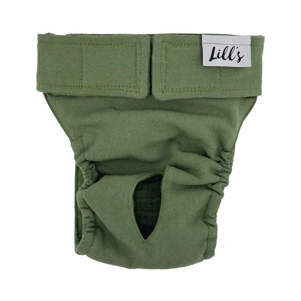 Läufigkeitshosen aus Bio-Baumwolle „Lou“ Olive