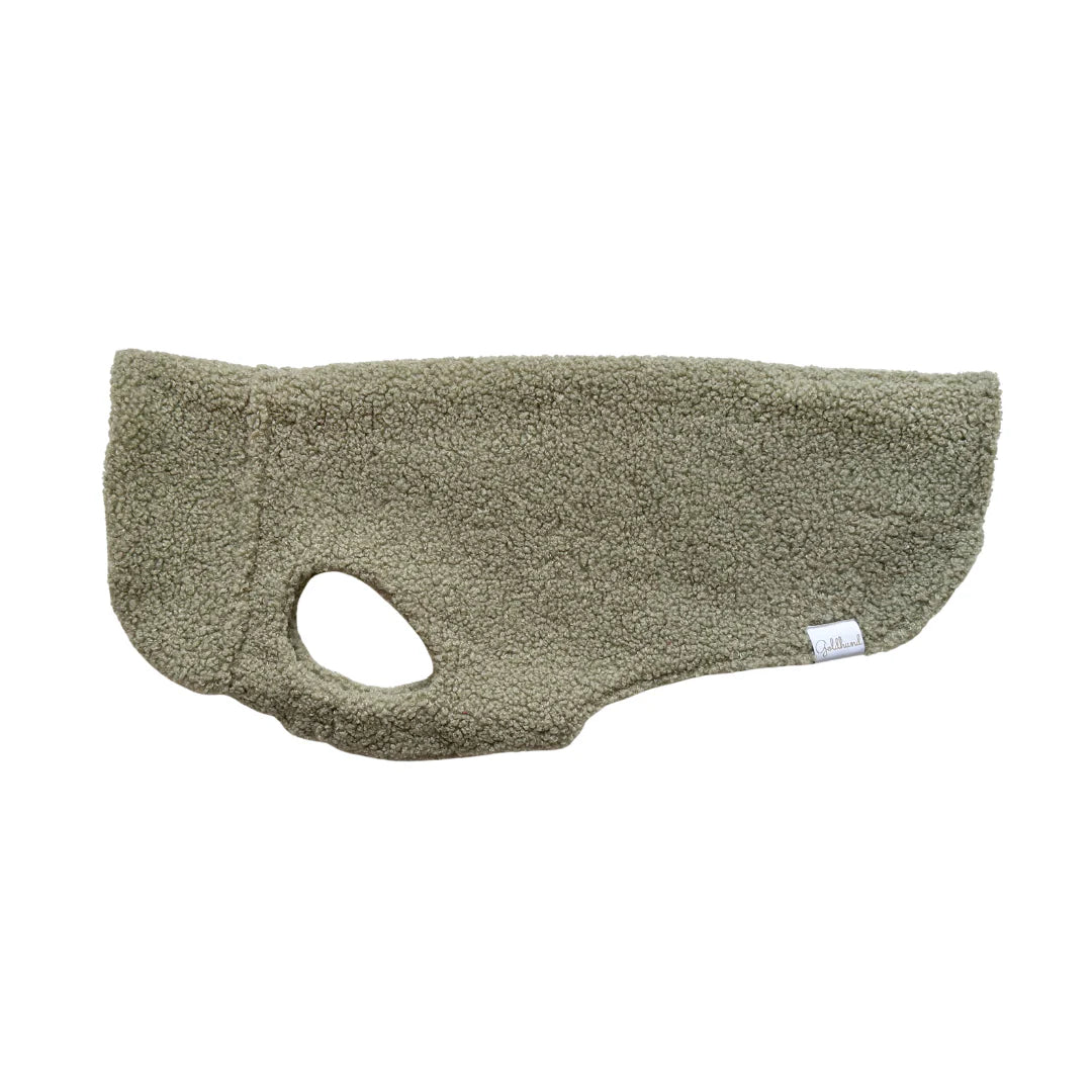 CosyShirt dog sweater, stay warm, teddy bear, moss green