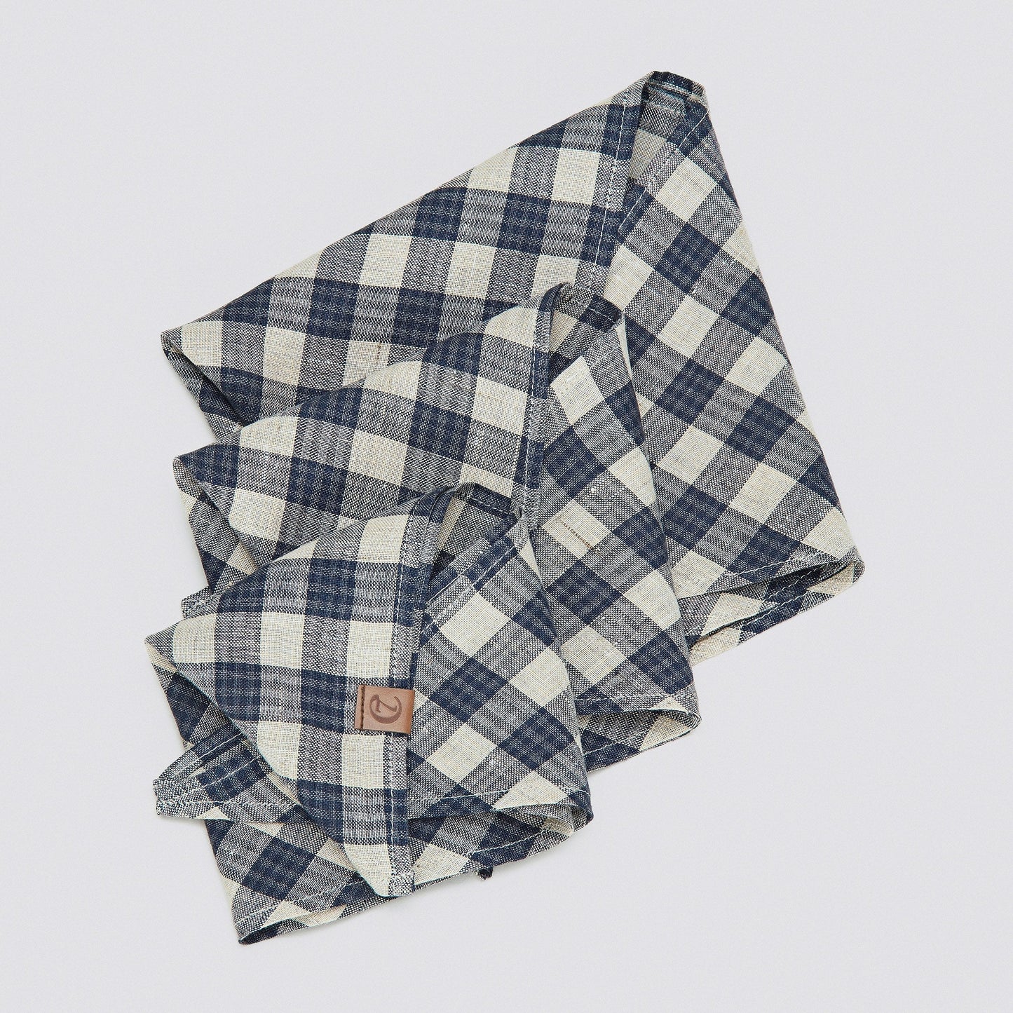 Hundehalstuch Bandana Check Dark Blue - Beige