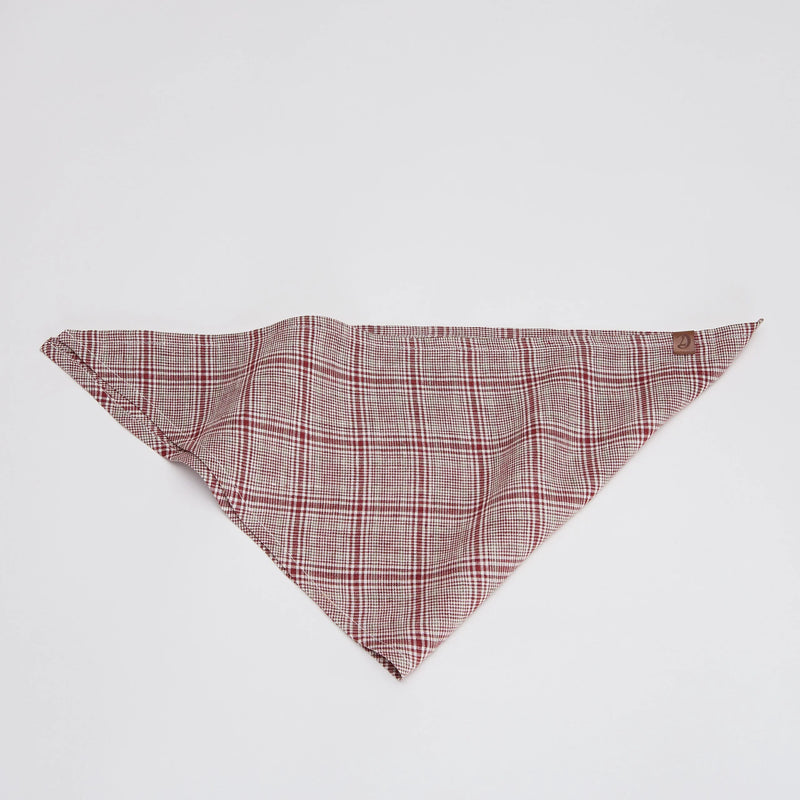 Hundehalstuch Bandana Check Red - Light Green