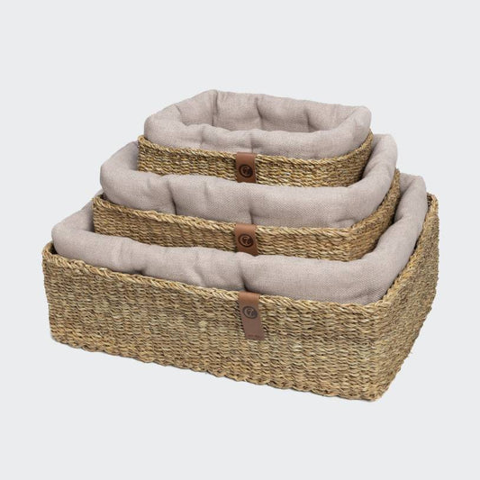 Hundekorb Hideaway Linen Rosé